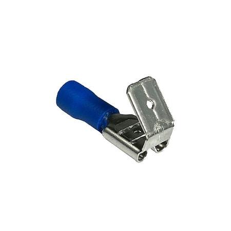 Remington Industries Piggyback Quick Connect Terminals, PVC, 14-16 AWG Wire, Blue, 100 Pcs, PK100 HPBDD2-250-100